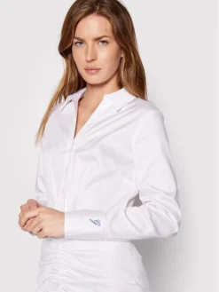 Guess Vestito Chemisier Dominique W2YK84 WE2Q0 Bianco Regular Fit -Offerta economica Guess || Calvin Klein Jeans || Vero Moda guess vestito chemisier dominique w2yk84 we2q0 bianco regular fit 3