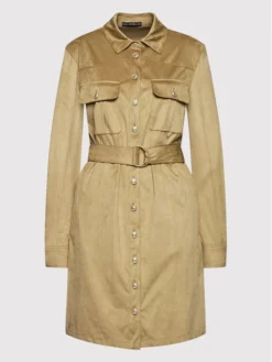 Guess Vestito Chemisier Dora W1BK13 WE5D0 Beige Slim Fit -Offerta economica Guess || Calvin Klein Jeans || Vero Moda guess vestito chemisier dora w1bk13 we5d0 beige slim fit 4