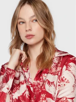 Guess Vestito Chemisier Dorothee W2BK13 WEX62 Rosso Regular Fit -Offerta economica Guess || Calvin Klein Jeans || Vero Moda guess vestito chemisier dorothee w2bk13 wex62 rosso regular fit 4