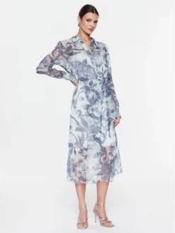 Guess Vestito Chemisier W3RK18 WDW52 Verde Regular Fit