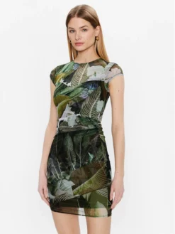 Guess Vestito Da Giorno Aida W3GK89 KBAH2 Verde Slim Fit