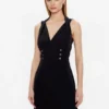 Guess Vestito Da Giorno Amanda W3GK52 WB4H2 Nero Slim Fit