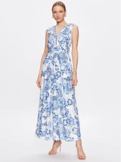 Guess Vestito Da Giorno Gisel W3GK30 WFCX0 Blu Regular Fit