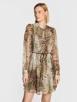 Guess Vestito Da Giorno Morgane W2BK12 WDWT2 Verde Regular Fit