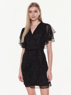 Guess Vestito Da Giorno W3RK62 KBKS0 Nero Regular Fit