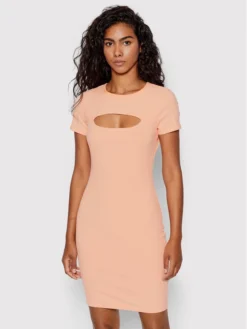 Guess Vestito Da Giorno WBYK95 KB9E2 Rosa Slim Fit