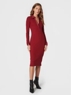 Guess Vestito Da Giorno Yasmine W2BK76 K8RT2 Bordeaux Slim Fit