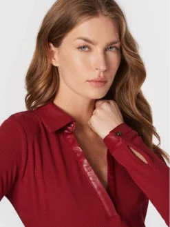 Guess Vestito Da Giorno Yasmine W2BK76 K8RT2 Bordeaux Slim Fit -Offerta economica Guess || Calvin Klein Jeans || Vero Moda guess vestito da giorno yasmine w2bk76 k8rt2 bordeaux slim fit 3