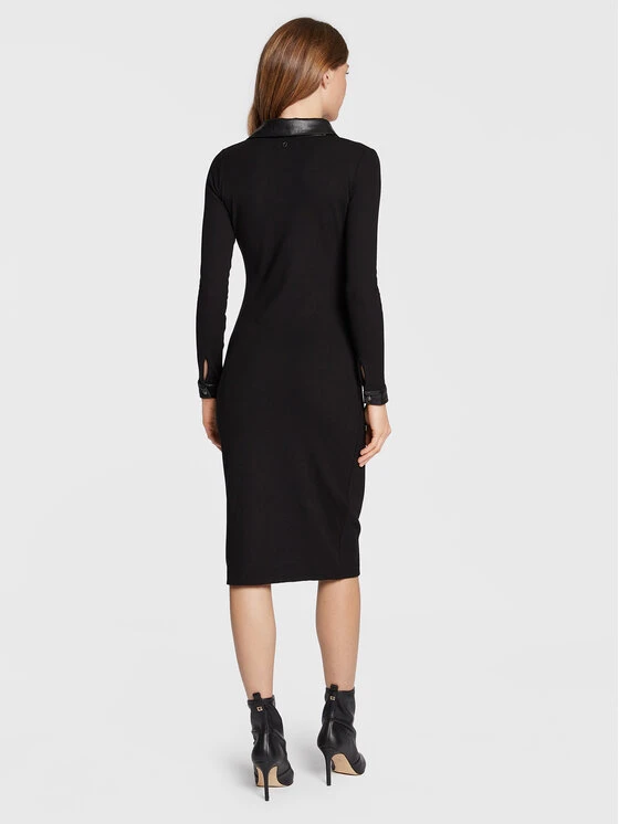 Guess Vestito Da Giorno Yasmine W2BK76 K8RT2 Nero Slim Fit 3 Guess Vestito Da Giorno Yasmine W2BK76 K8RT2 Nero Slim Fit - immagine 3