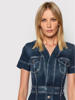 Guess Vestito Di Jeans Shelby W1BK24 D4H11 Blu Scuro Slim Fit -Offerta economica Guess || Calvin Klein Jeans || Vero Moda guess vestito di jeans shelby w1bk24 d4h11 blu scuro slim fit 3