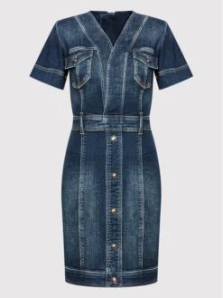 Guess Vestito Di Jeans Shelby W1BK24 D4H11 Blu Scuro Slim Fit -Offerta economica Guess || Calvin Klein Jeans || Vero Moda guess vestito di jeans shelby w1bk24 d4h11 blu scuro slim fit 4