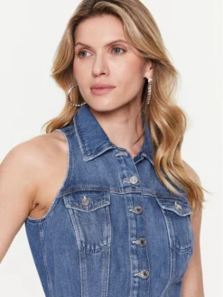 Guess Vestito Di Jeans Stacie W3RK07 D4CN3 Blu Scuro Slim Fit -Offerta economica Guess || Calvin Klein Jeans || Vero Moda guess vestito di jeans stacie w3rk07 d4cn3 blu scuro slim fit 3