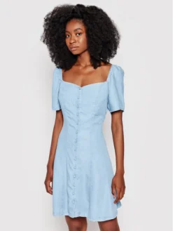 Guess Vestito Di Jeans W1GK74 D4D22 Blu Regular Fit