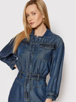 Guess Vestito Di Jeans W2RK15 D4K81 Blu Relaxed Fit -Offerta economica Guess || Calvin Klein Jeans || Vero Moda guess vestito di jeans w2rk15 d4k81 blu relaxed fit 3