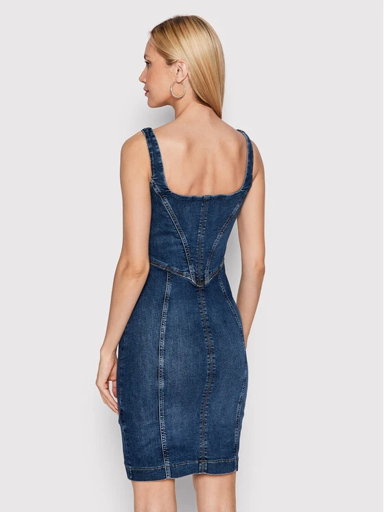 Guess Vestito Di Jeans W2YK01 D4Q02 Blu Scuro Slim Fit 3 Guess Vestito Di Jeans W2YK01 D4Q02 Blu Scuro Slim Fit - immagine 3
