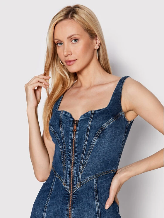 Guess Vestito Di Jeans W2YK01 D4Q02 Blu Scuro Slim Fit 4 Guess Vestito Di Jeans W2YK01 D4Q02 Blu Scuro Slim Fit - immagine 4