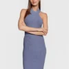 Guess Vestito Di Maglia Janice W3RK28 Z2YJ2 Blu Slim Fit
