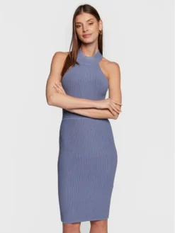 Guess Vestito Di Maglia Janice W3RK28 Z2YJ2 Blu Slim Fit
