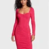 Guess Vestito Di Maglia Margot W2BK55 Z2YJ2 Rosa Slim Fit