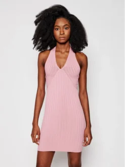 Guess Vestito Di Maglia W1GK83 Z2U00 Rosa Slim Fit