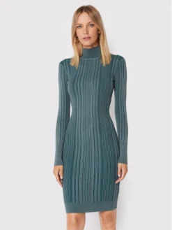 Guess Vestito Di Maglia W2BK81 Z30I2 Verde Slim Fit