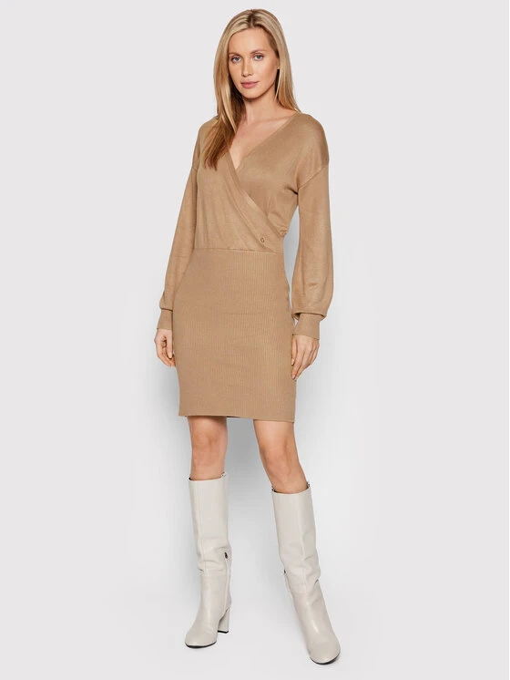 Guess Vestito Di Maglia W2RK26 Z2V62 Beige Regular Fit 2 Guess Vestito Di Maglia W2RK26 Z2V62 Beige Regular Fit - immagine 2