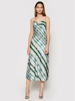 Guess Vestito Estivo Akilina W1GK0K WD8G0 Verde Slim Fit