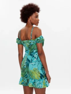 Guess Vestito Estivo Alva W3GK54 WD8G2 Verde Slim Fit -Offerta economica Guess || Calvin Klein Jeans || Vero Moda guess vestito estivo alva w3gk54 wd8g2 verde slim fit 2