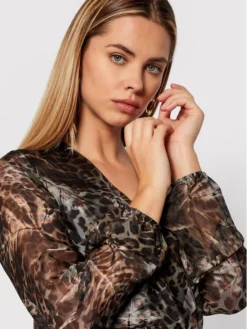 Guess Vestito Estivo Cornelia W1BKG5 WE550 Marrone Regular Fit -Offerta economica Guess || Calvin Klein Jeans || Vero Moda guess vestito estivo cornelia w1bkg5 we550 marrone regular fit 3