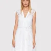 Guess Vestito Estivo Mykonos W2GK92 WEJX0 Bianco Regular Fit