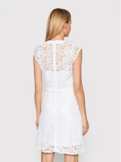 Guess Vestito Estivo Mykonos W2GK92 WEJX0 Bianco Regular Fit -Offerta economica Guess || Calvin Klein Jeans || Vero Moda guess vestito estivo mykonos w2gk92 wejx0 bianco regular fit 2