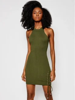 Guess Vestito Estivo W1GK90 Z2U00 Verde Slim Fit