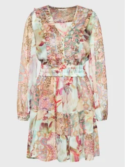 Guess Vestito Estivo W2YK55 WCWF2 Multicolore Regular Fit -Offerta economica Guess || Calvin Klein Jeans || Vero Moda guess vestito estivo w2yk55 wcwf2 multicolore regular fit 4