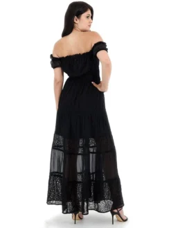 Guess Vestito Estivo Zena W3GK51 WFDR2 Nero Regular Fit -Offerta economica Guess || Calvin Klein Jeans || Vero Moda guess vestito estivo zena w3gk51 wfdr2 nero regular fit 2