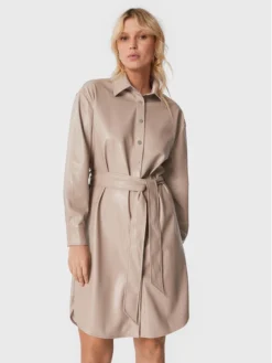 Guess Vestito In Similpelle W3RK55 WF8Q0 Grigio Regular Fit