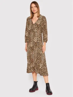 Hugo Vestito Chemisier Eoletta 50458566 Marrone Slim Fit