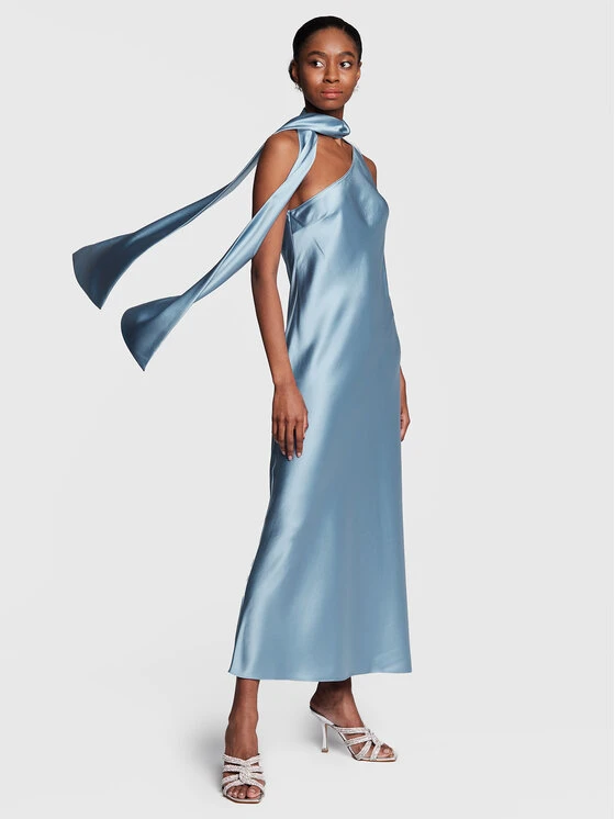 Hugo Vestito Da Giorno Kassie-1 50484619 Blu Regular Fit 2 Hugo Vestito Da Giorno Kassie-1 50484619 Blu Regular Fit - immagine 2