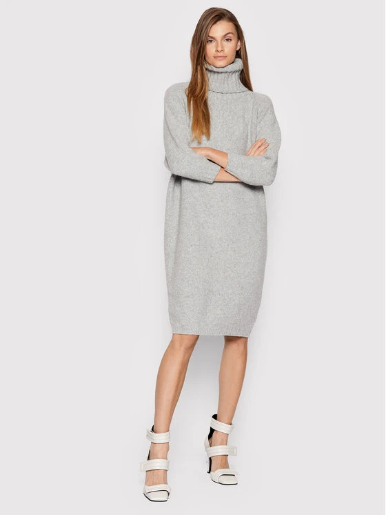 Hugo Vestito Di Maglia Soson 50455450 Grigio Regular Fit 2 Hugo Vestito Di Maglia Soson 50455450 Grigio Regular Fit - immagine 2