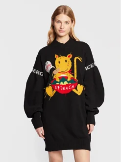 Iceberg Vestito Di Maglia 22II2P0AH037079 Nero Regular Fit