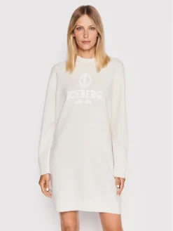 Iceberg Vestito Di Maglia 22II2P0AH067054 Beige Regular Fit