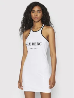 Iceberg Vestito Estivo ICE2WCU03 Bianco Regular Fit