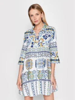 Vestito Chemisier Majolica IC22 161 Multicolore Relaxed Fit