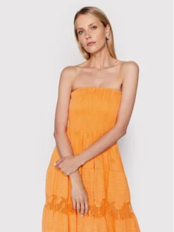 Vestito Estivo Gaia IC22 096 Arancione Regular Fit -Offerta economica Guess || Calvin Klein Jeans || Vero Moda iconique vestito estivo gaia ic22 096 arancione regular fit 3