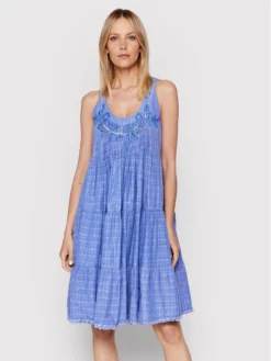 Vestito Estivo Mamba IC22 043 Blu Relaxed Fit