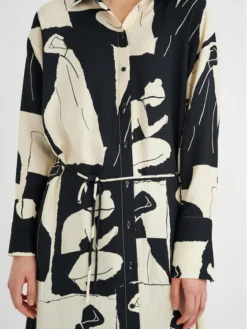 InWear Vestito Chemisier Kiolaiw 30107622 Beige Loose Fit -Offerta economica Guess || Calvin Klein Jeans || Vero Moda inwear vestito chemisier kiolaiw 30107622 beige loose fit 3