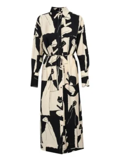 InWear Vestito Chemisier Kiolaiw 30107622 Beige Loose Fit -Offerta economica Guess || Calvin Klein Jeans || Vero Moda inwear vestito chemisier kiolaiw 30107622 beige loose fit 4