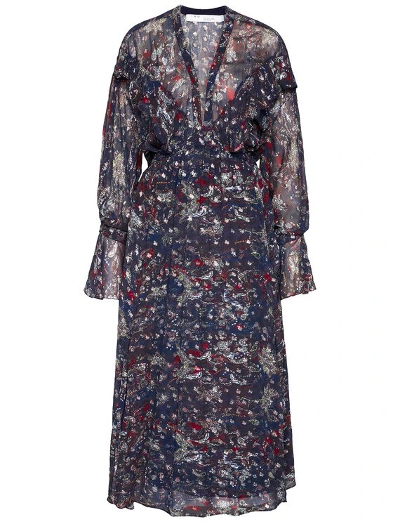 IRO Vestito Da Giorno Kage AN101 Blu Scuro Regular Fit 4 IRO Vestito Da Giorno Kage AN101 Blu Scuro Regular Fit - immagine 4