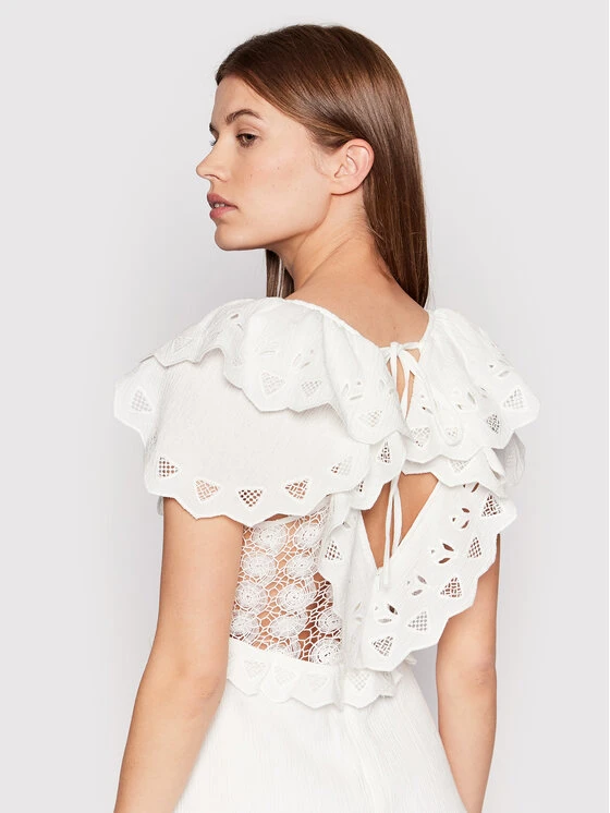 IRO Vestito Estivo Rioja AQ537 Bianco Regular Fit 4 IRO Vestito Estivo Rioja AQ537 Bianco Regular Fit - immagine 4