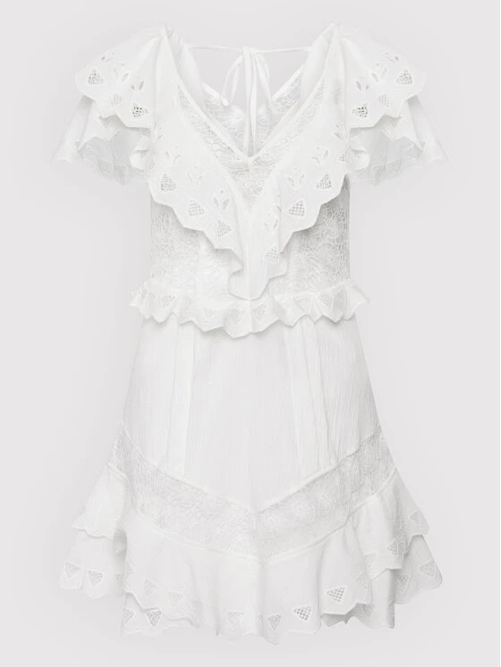 IRO Vestito Estivo Rioja AQ537 Bianco Regular Fit 5 IRO Vestito Estivo Rioja AQ537 Bianco Regular Fit - immagine 5