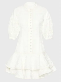 Vestito Chemisier X221-80510 Bianco Regular Fit